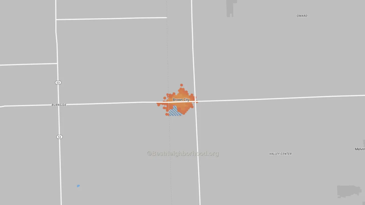Bike Grade map of 48416, MI