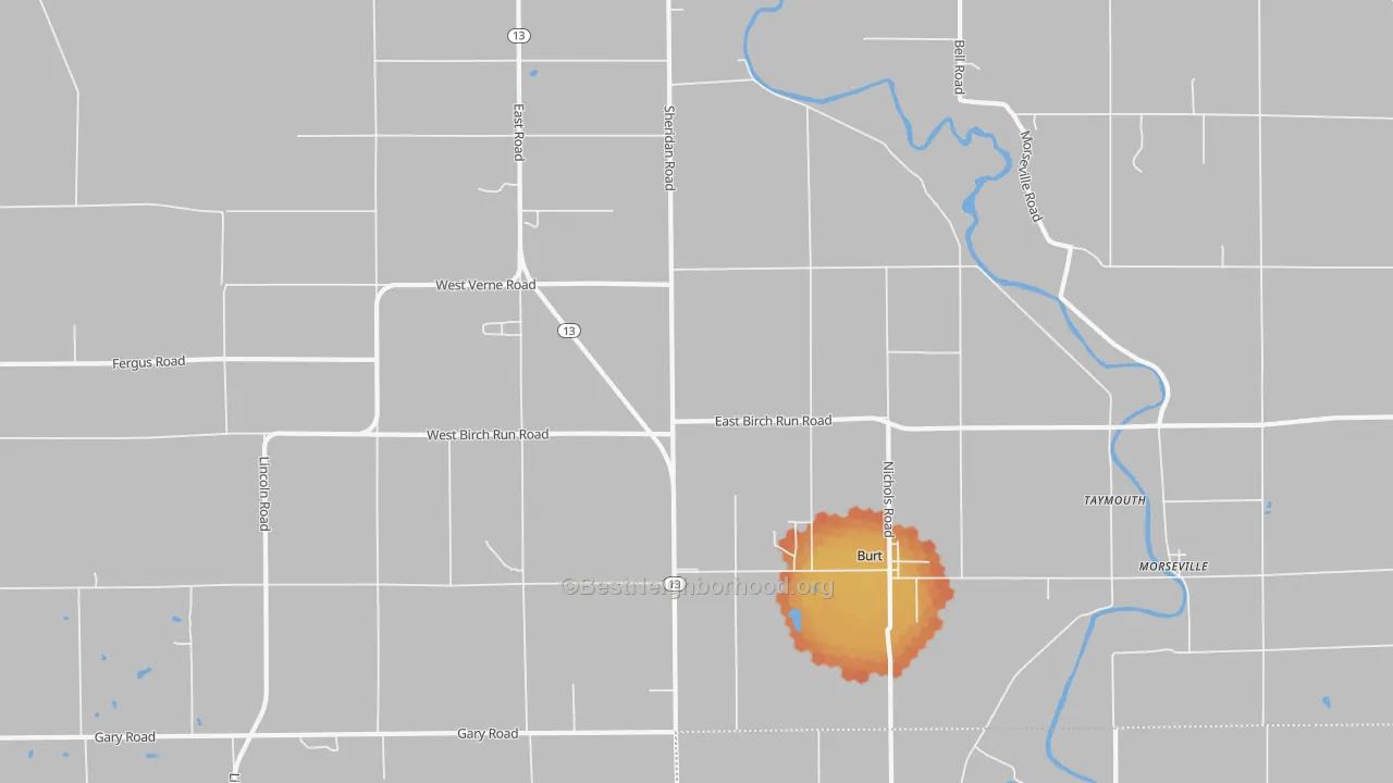 Bike Grade map of 48417, MI