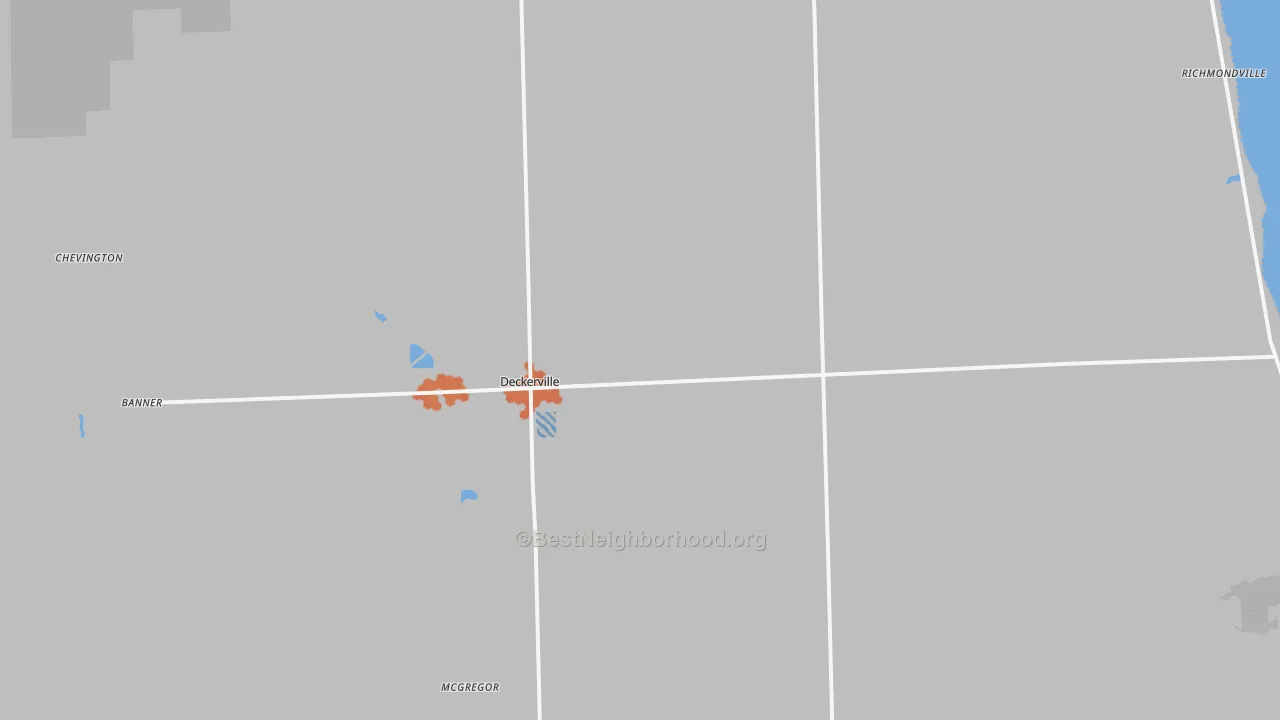 Bike Grade map of 48427, MI