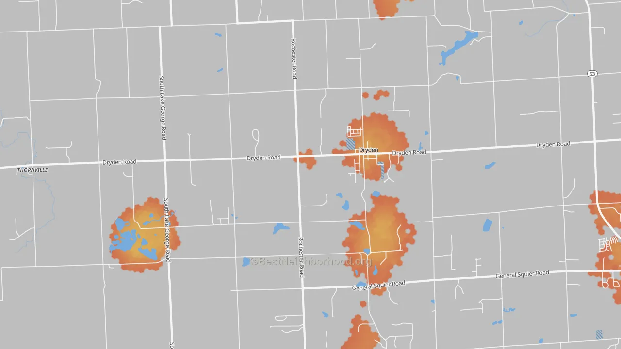 Bike Grade map of 48428, MI