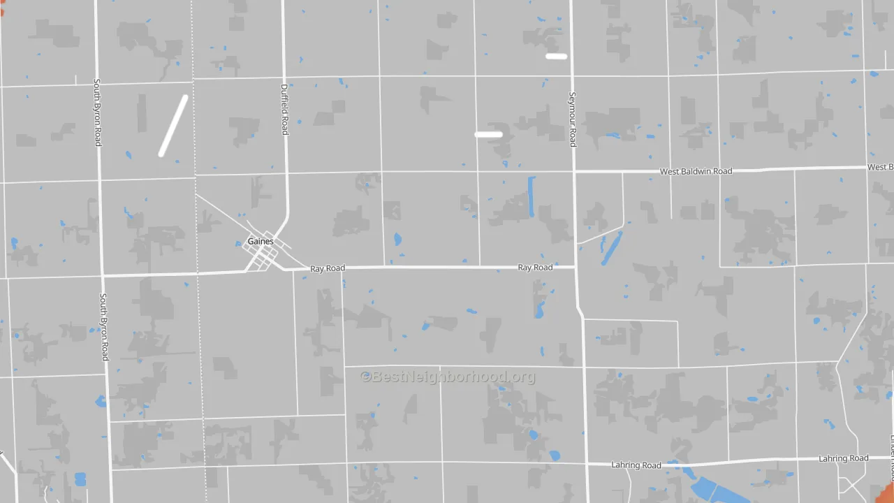 Bike Grade map of 48436, MI