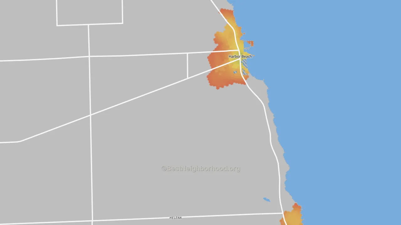 Bike Grade map of 48441, MI