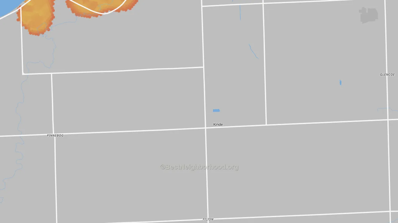 Bike Grade map of 48445, MI