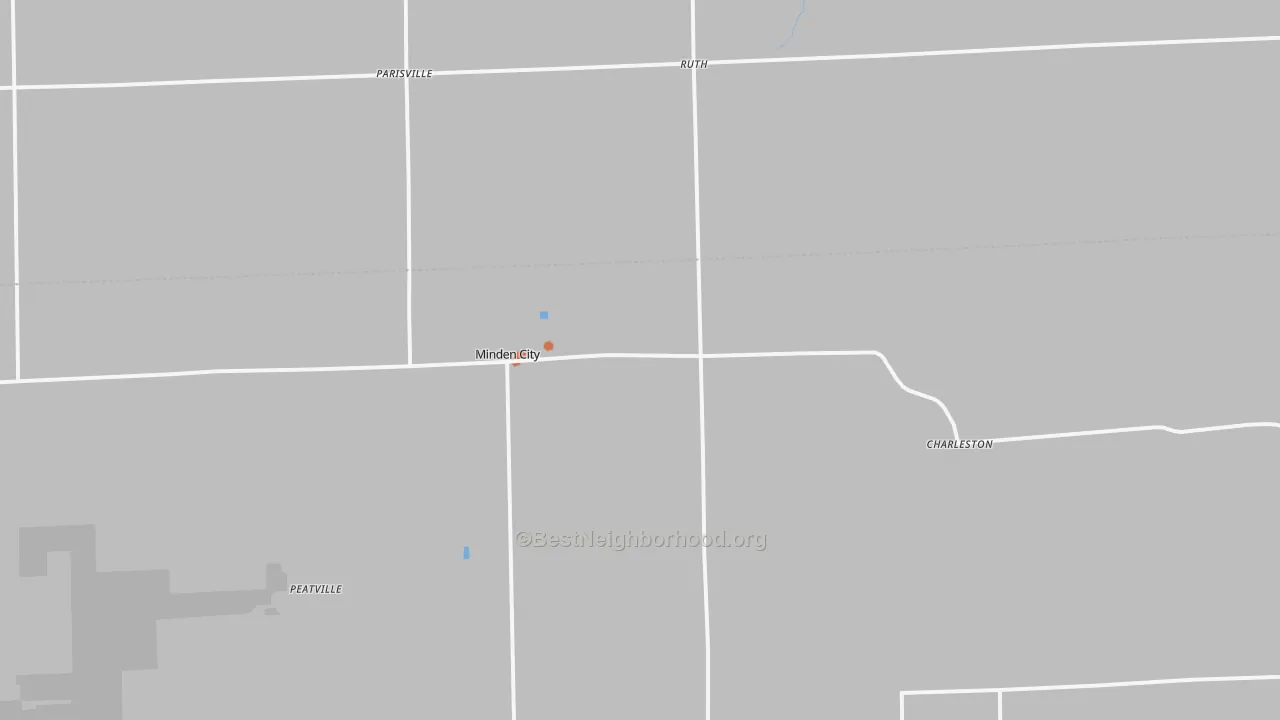 Bike Grade map of 48456, MI