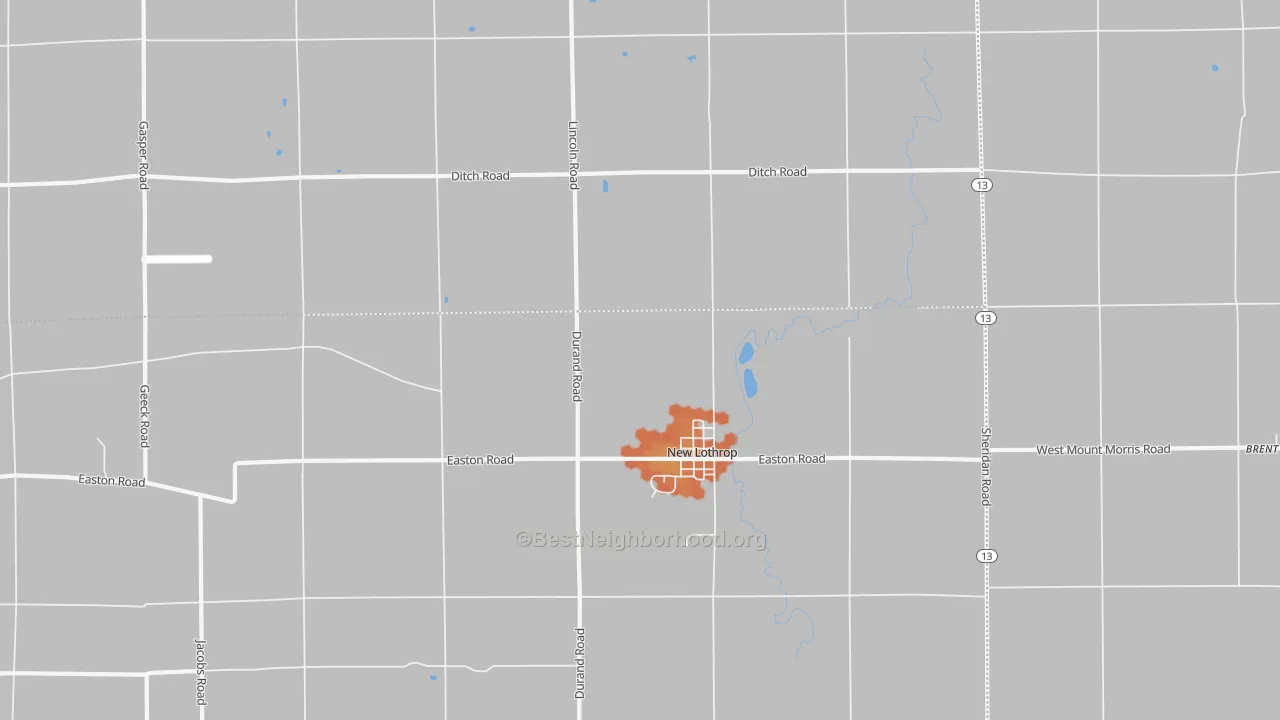 Bike Grade map of 48460, MI
