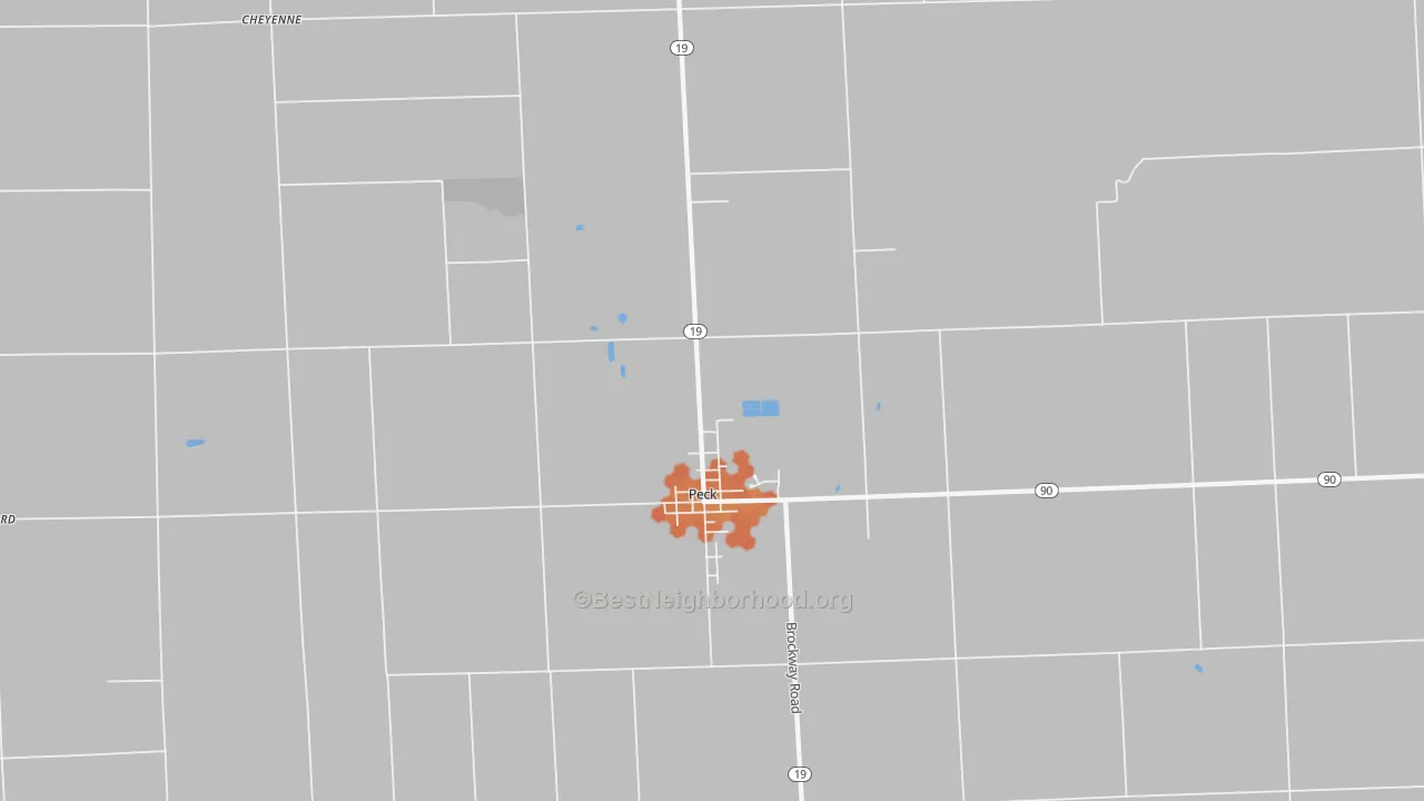 Bike Grade map of 48466, MI