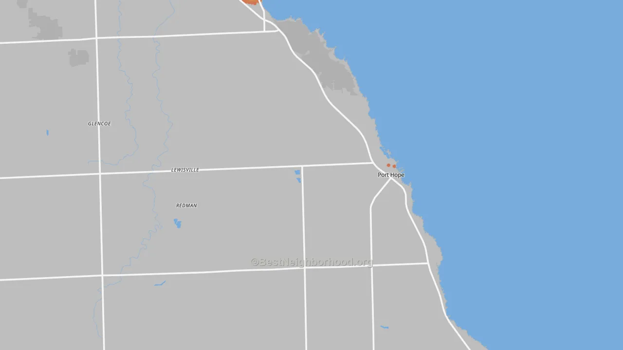 Bike Grade map of 48468, MI