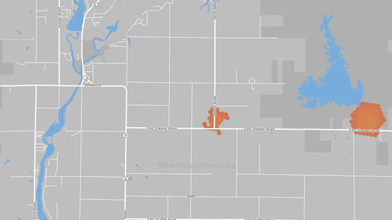 Bike Grade map of 48628, MI