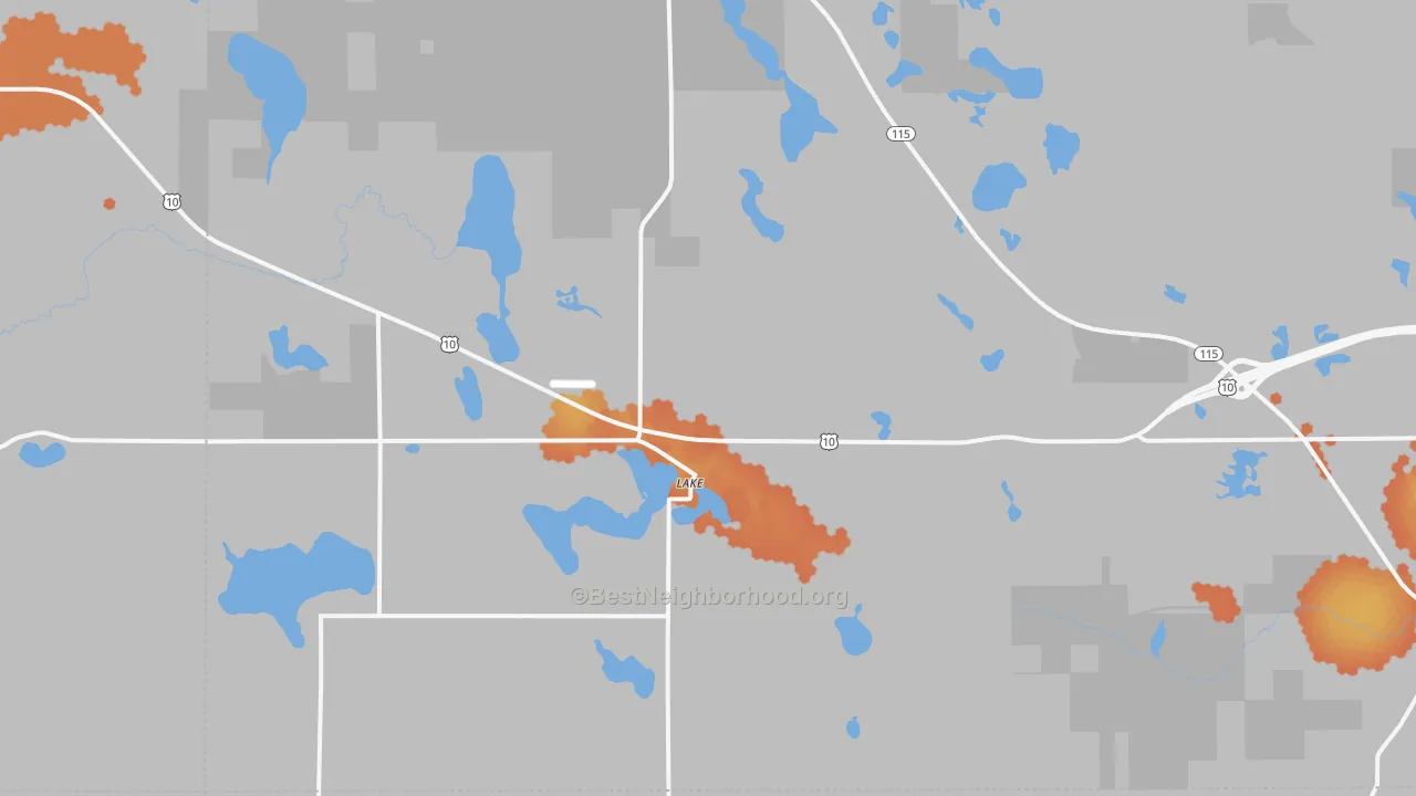 Bike Grade map of 48632, MI