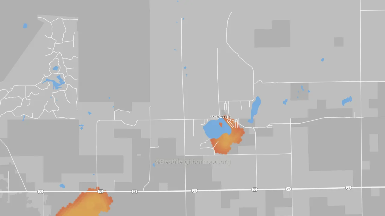 Bike Grade map of 48705, MI