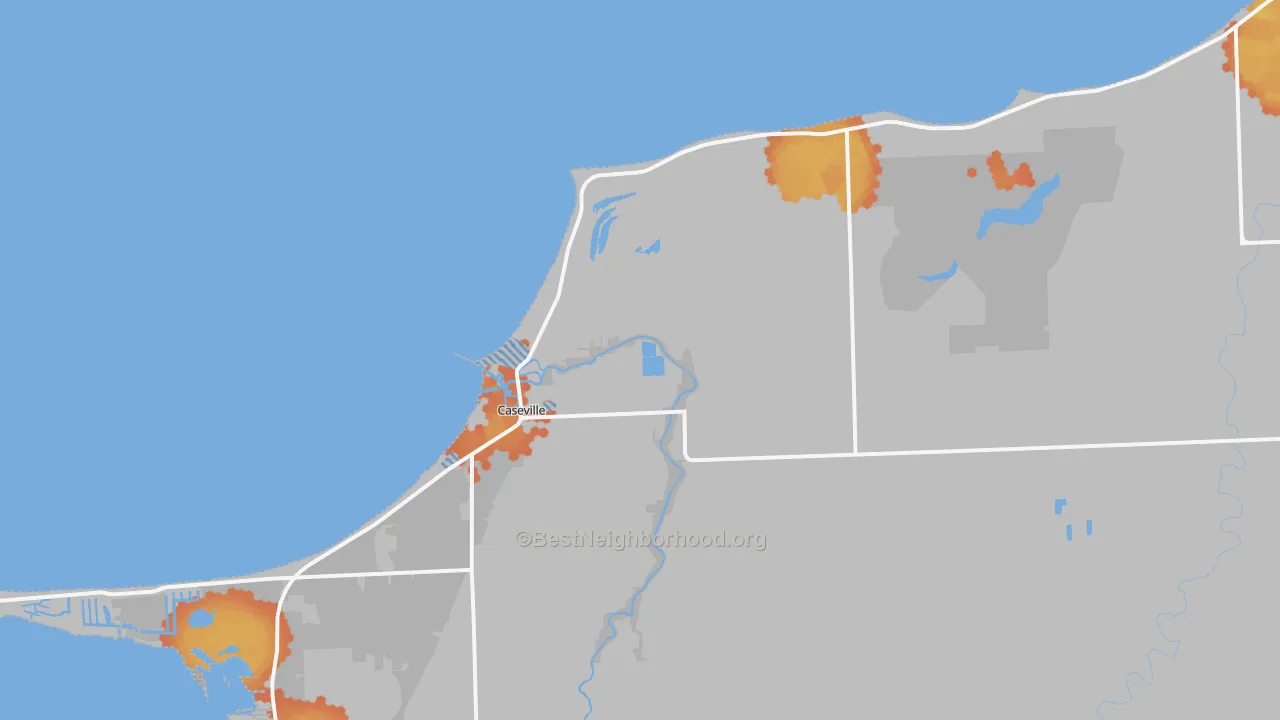 Bike Grade map of 48725, MI