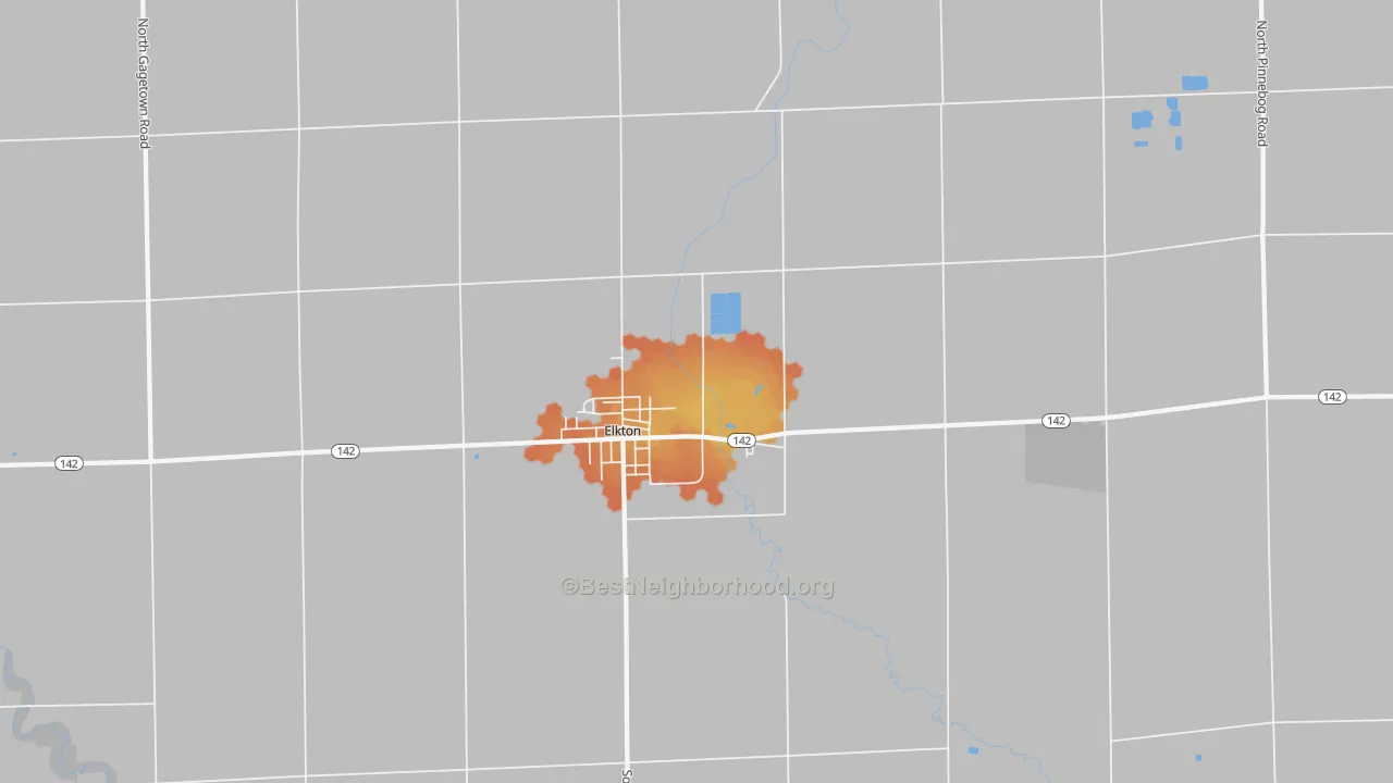 Bike Grade map of 48731, MI