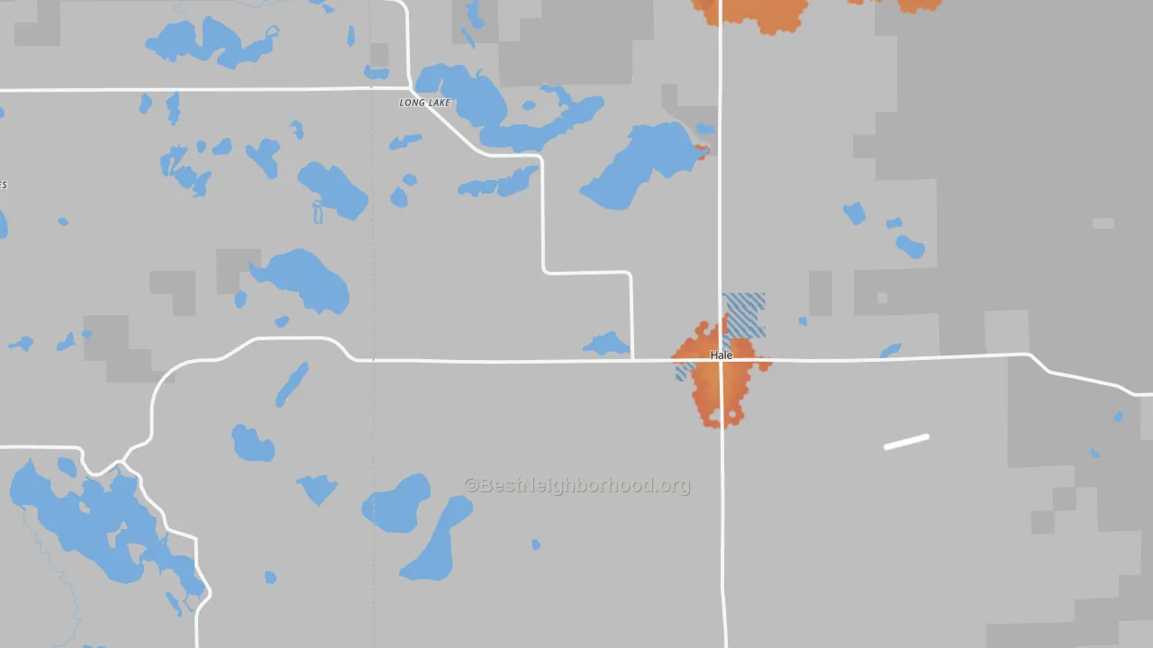 Bike Grade map of 48739, MI
