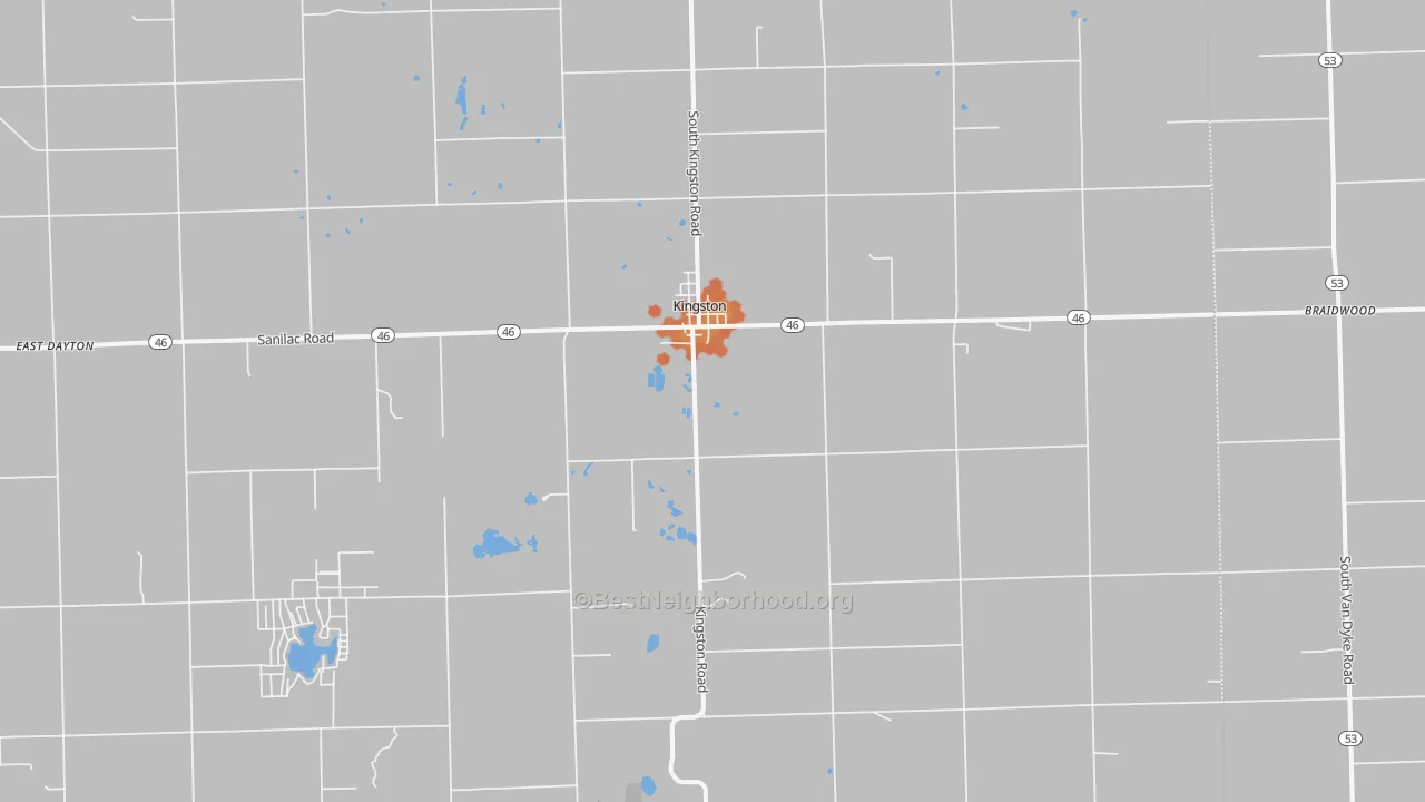Bike Grade map of 48741, MI