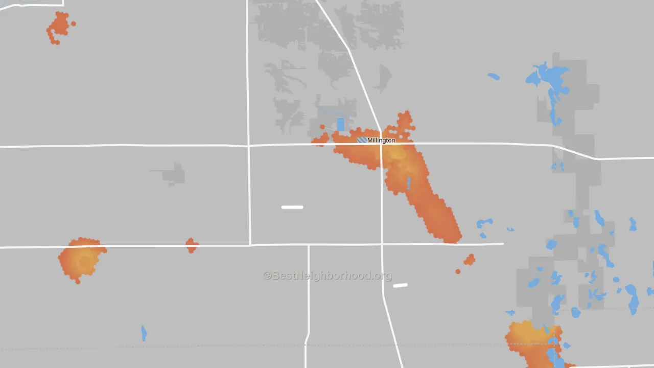 Bike Grade map of 48746, MI