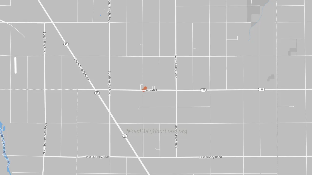 Bike Grade map of 48747, MI