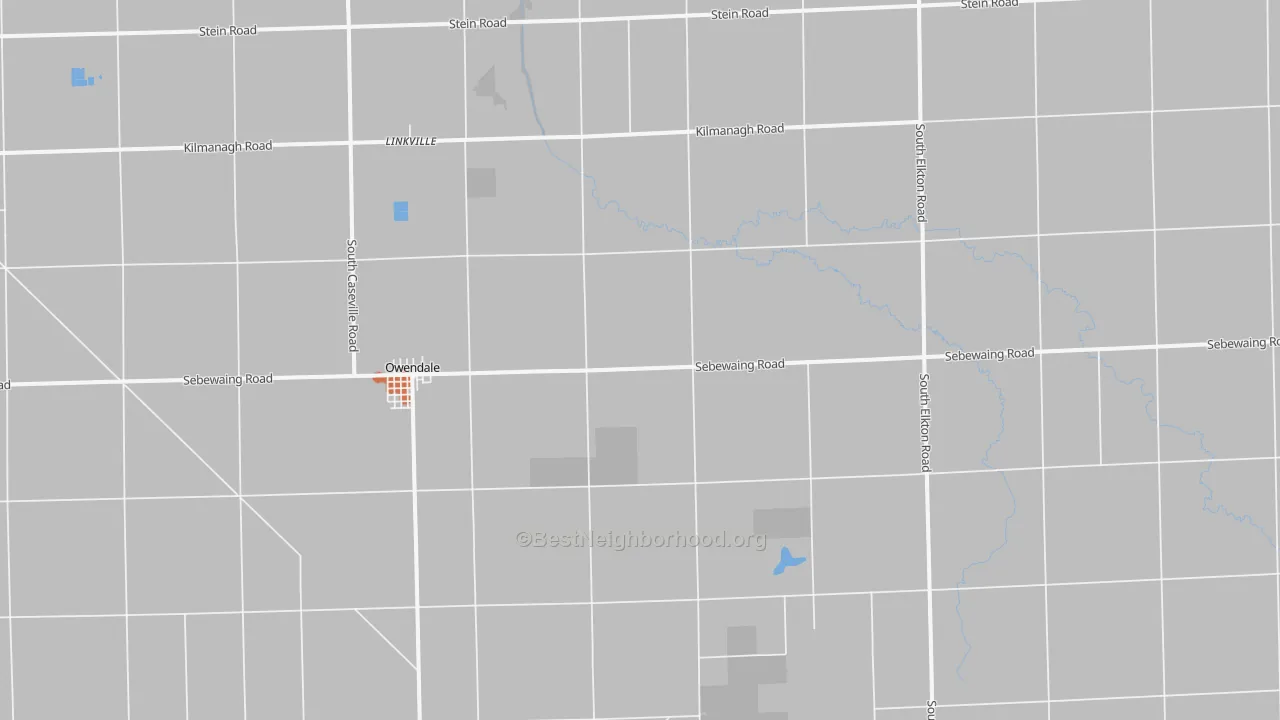 Bike Grade map of 48754, MI