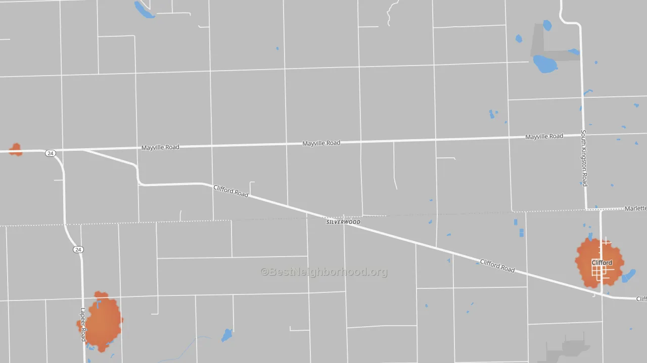 Bike Grade map of 48760, MI
