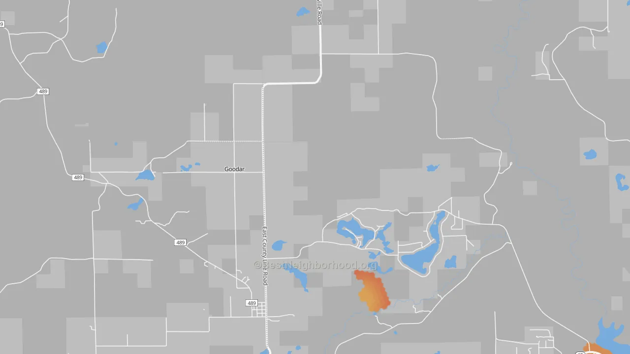 Bike Grade map of 48761, MI
