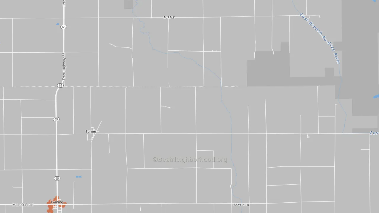 Bike Grade map of 48765, MI