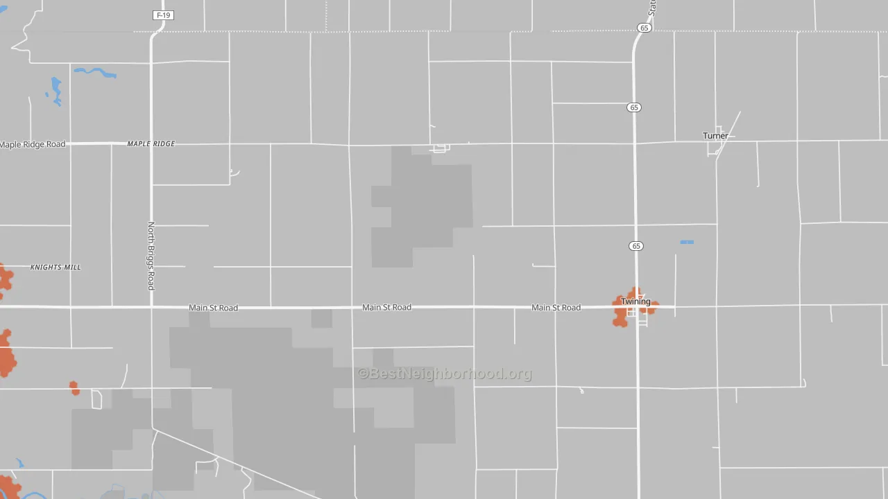Bike Grade map of 48766, MI