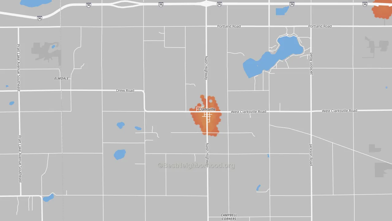 Bike Grade map of 48815, MI