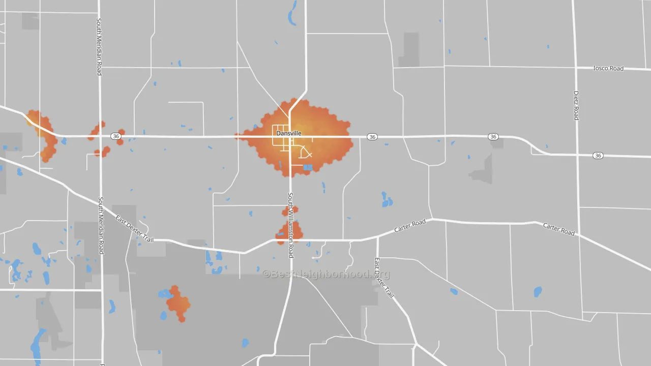 Bike Grade map of 48819, MI