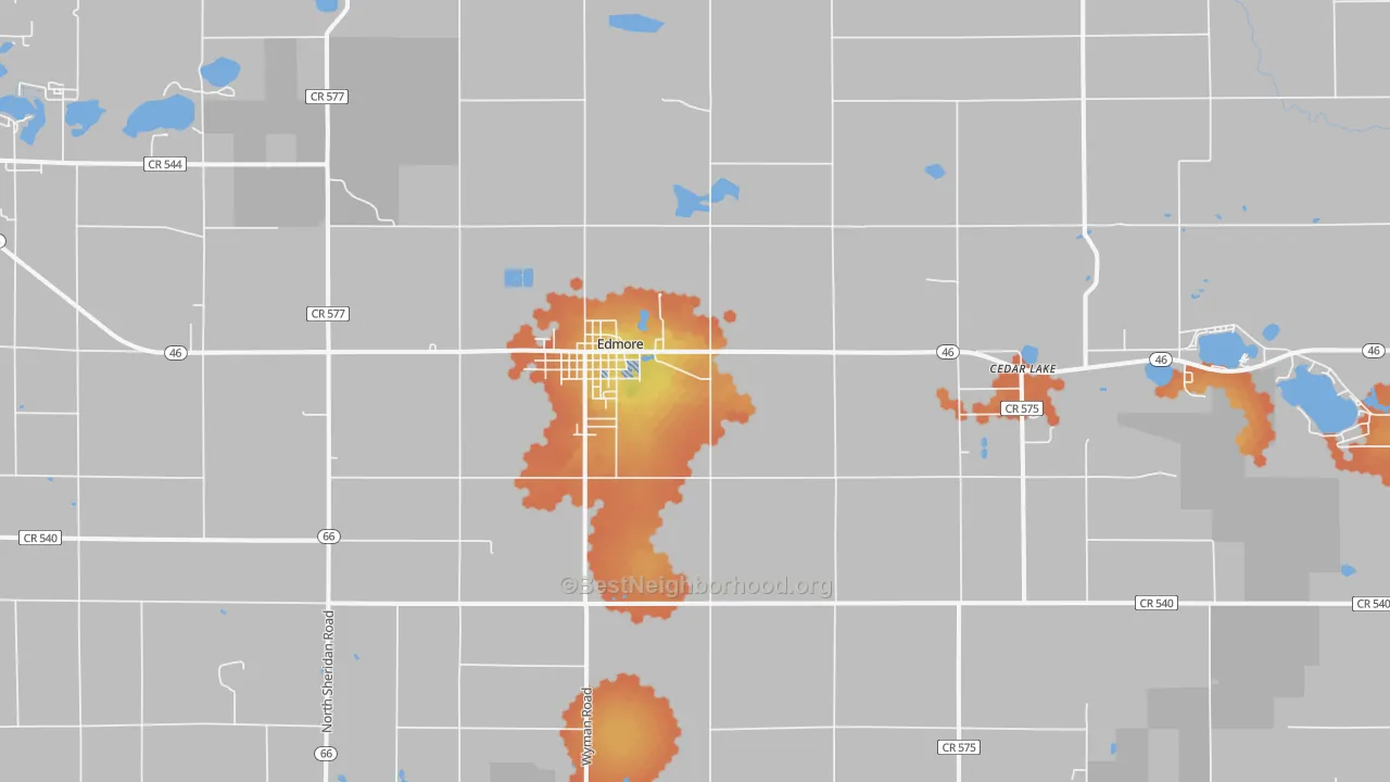 Bike Grade map of 48829, MI