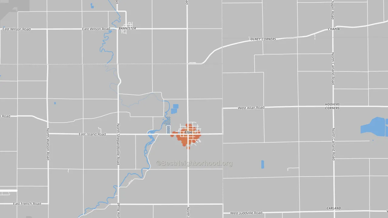 Bike Grade map of 48831, MI
