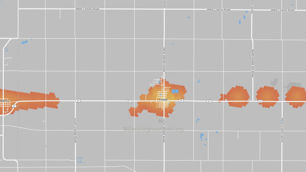 Bike Grade map of 48835, MI