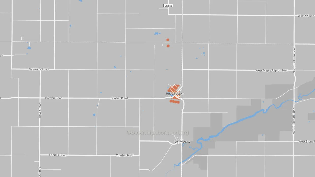 Bike Grade map of 48845, MI