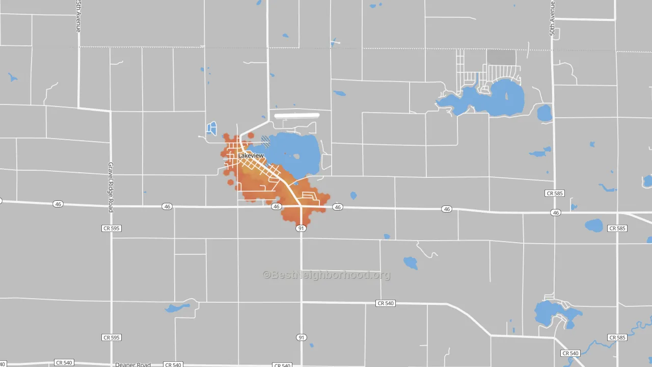 Bike Grade map of 48850, MI