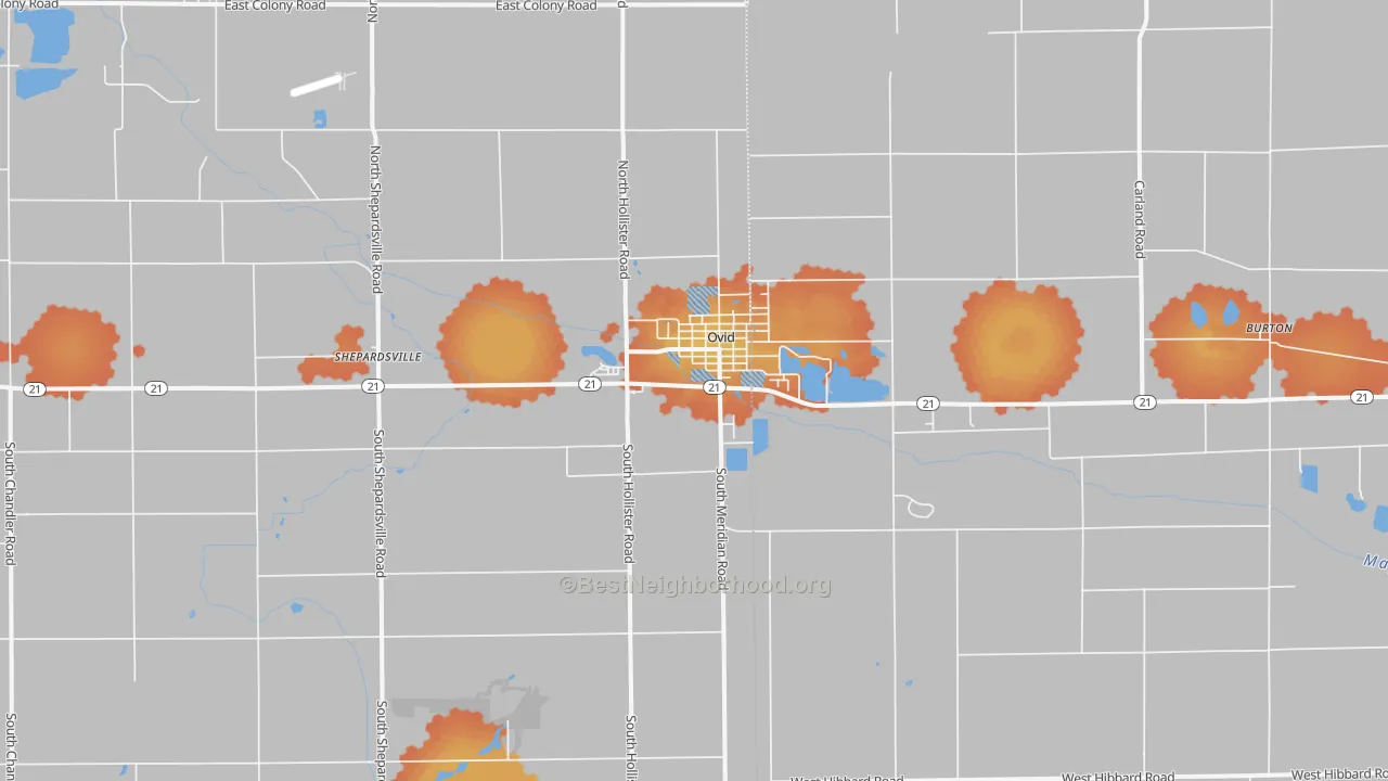 Bike Grade map of 48866, MI