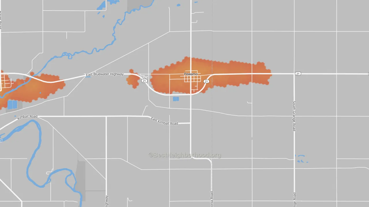 Bike Grade map of 48873, MI