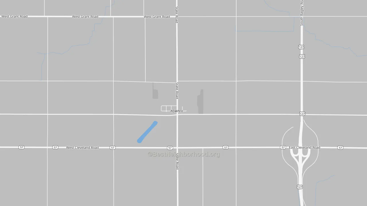Bike Grade map of 48874, MI