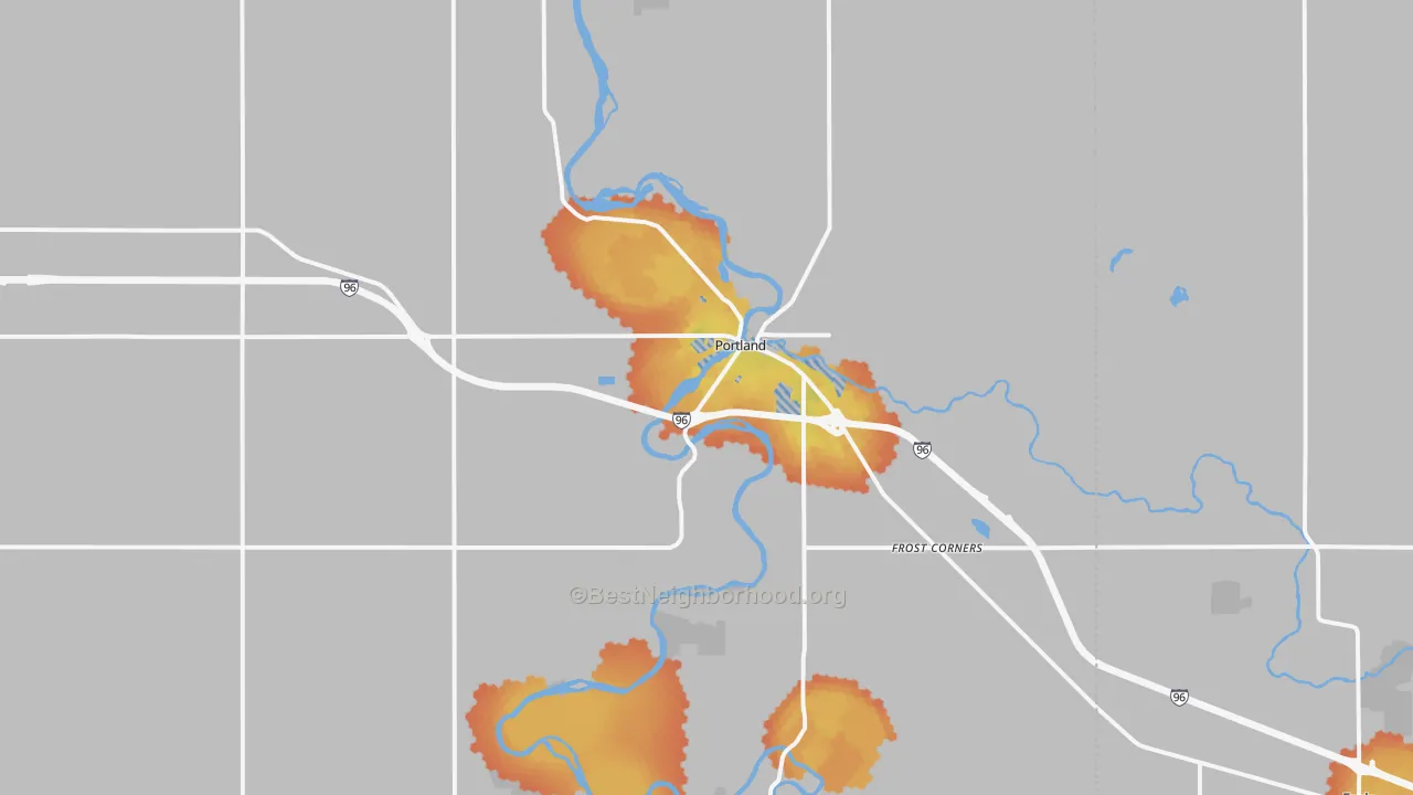 Bike Grade map of 48875, MI
