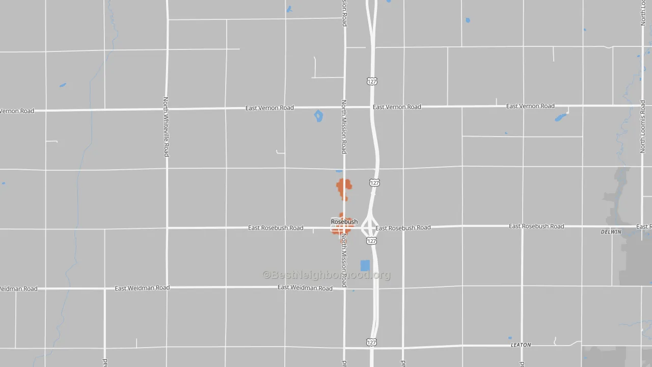 Bike Grade map of 48878, MI