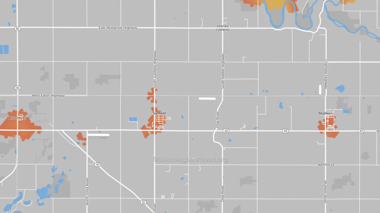Bike Grade map of 48890, MI