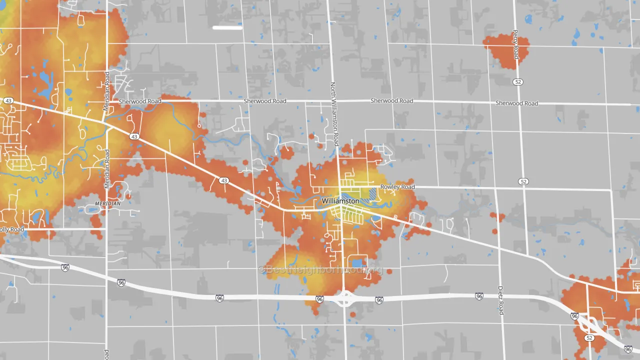 Bike Grade map of 48895, MI