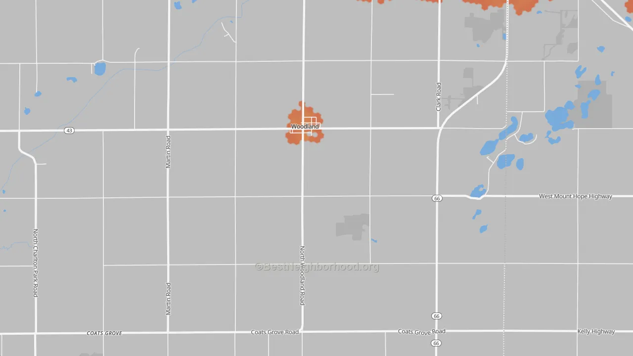 Bike Grade map of 48897, MI