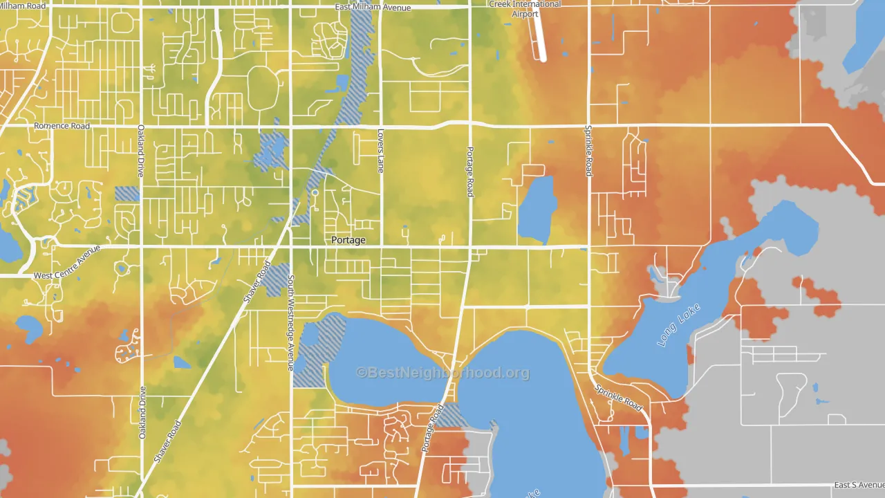 Bike Grade map of 49002, MI
