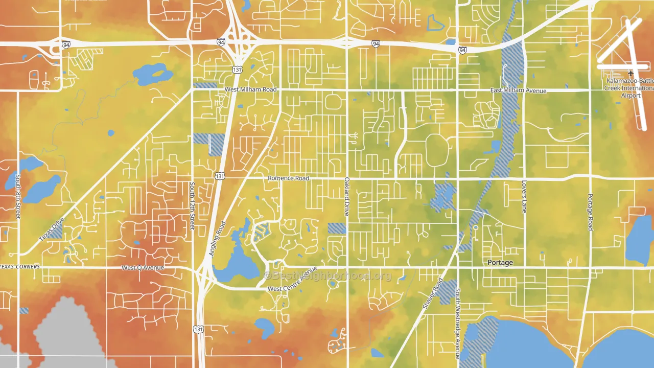 Bike Grade map of 49024, MI