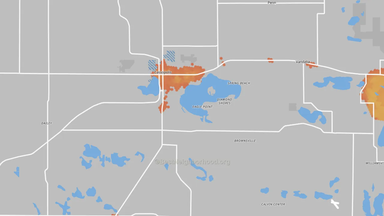 Bike Grade map of 49031, MI
