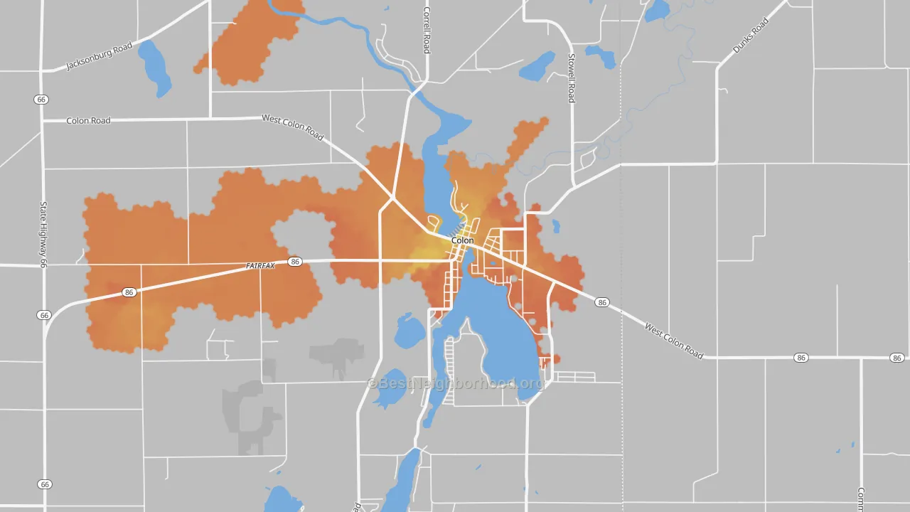 Bike Grade map of 49040, MI
