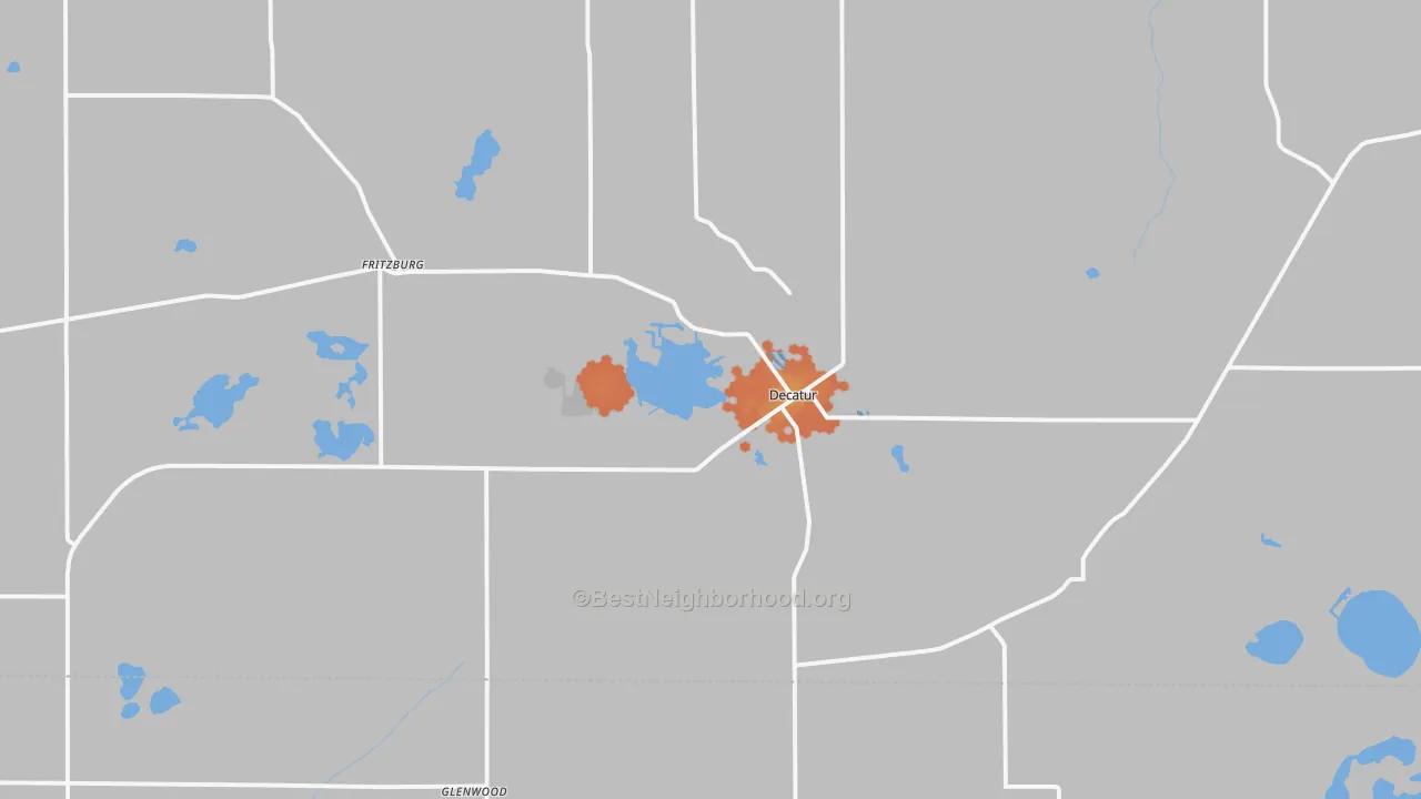 Bike Grade map of 49045, MI