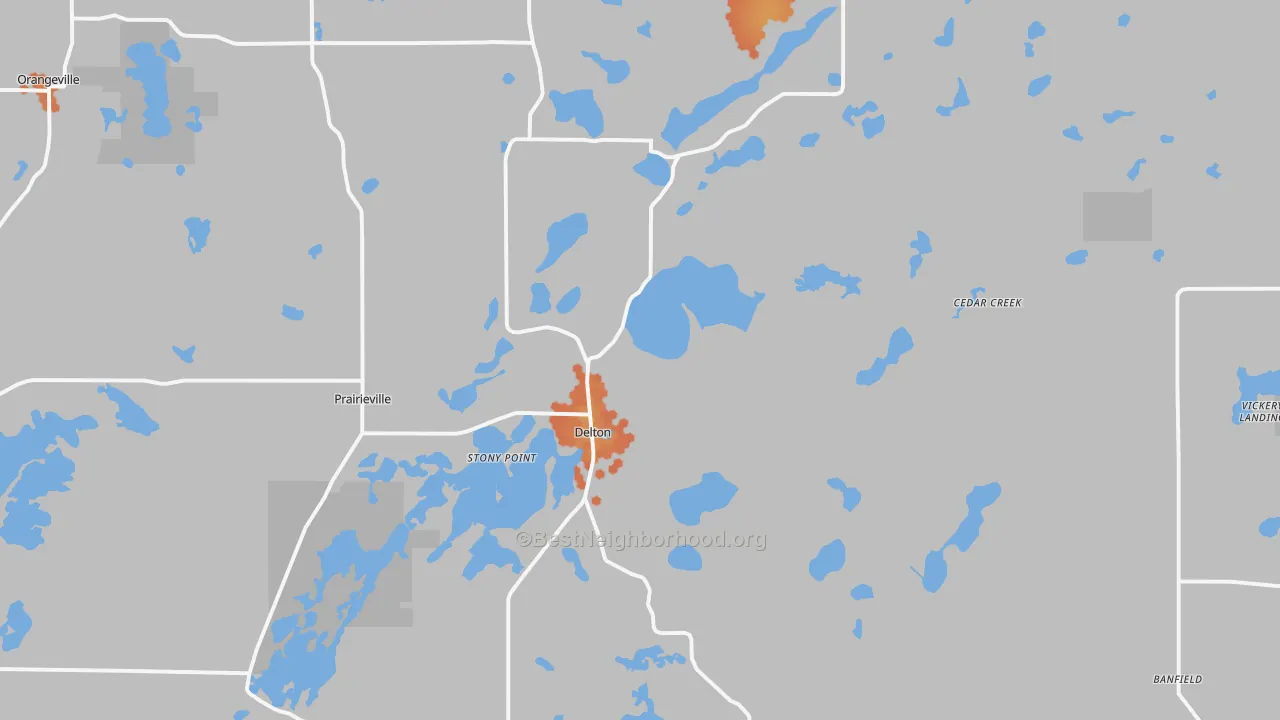 Bike Grade map of 49046, MI