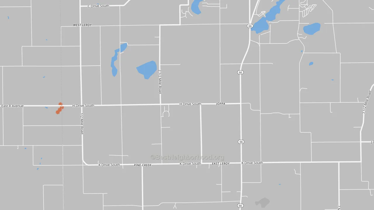 Bike Grade map of 49051, MI