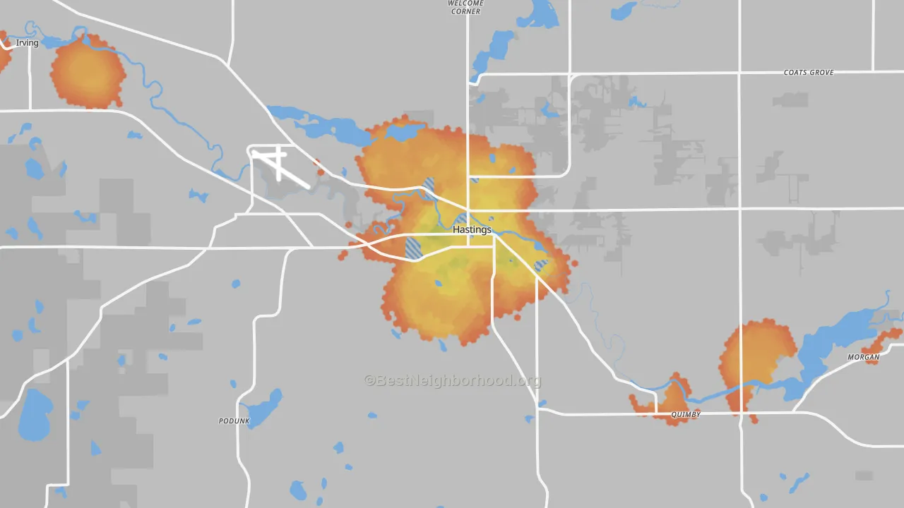 Bike Grade map of 49058, MI