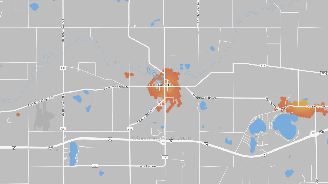 Bike Grade map of 49064, MI