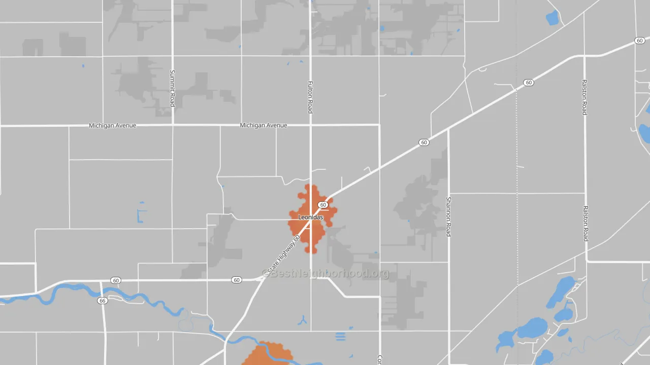 Bike Grade map of 49066, MI